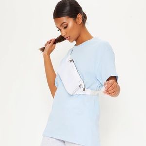 Light blue PrettyLittleThing Oversized teeshirt